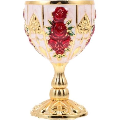 Vin de Vin Antiquaires Métal Floral Gobelet Verres à Vin Rouge Style Européen Lunettes de Champagne Vins Cadeaux Cadeaux