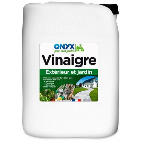 Vinaigre désherbant naturel 20L – Élimine les mauvaises herbes – Formule écologique pour allées et terrasses – Alternative aux produits chimiques – Onyx