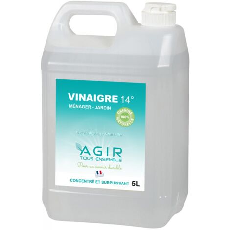 Vinaigre ménager et jardin 14 degrés  Conditionnement: 5L