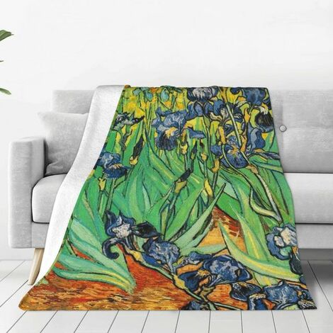 Vincent Van Gogh Decke Sonnenblumen Berühmte Zeichnung Fleece Schlaf Decke Super Weiche Mode Bettdecke für Wohnzimmer Sofa Couch,12,264x228cm-US-King