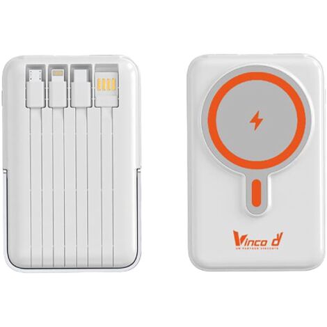Vinco batteria caricatore portatile power bank per cellulare ricarica wireless 10000mAH