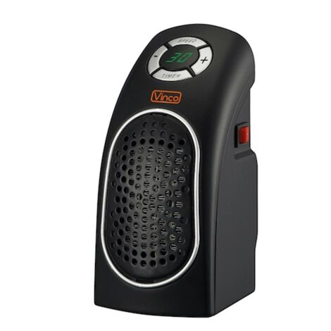 Vinco poele 400W radiateur e'lectrique compact portable en ce'ramique re'glable avec thermostat