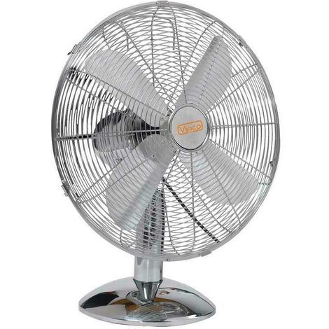 Vinco ventilatore da tavolo  cromato 3 velocita diametro cm30 70603