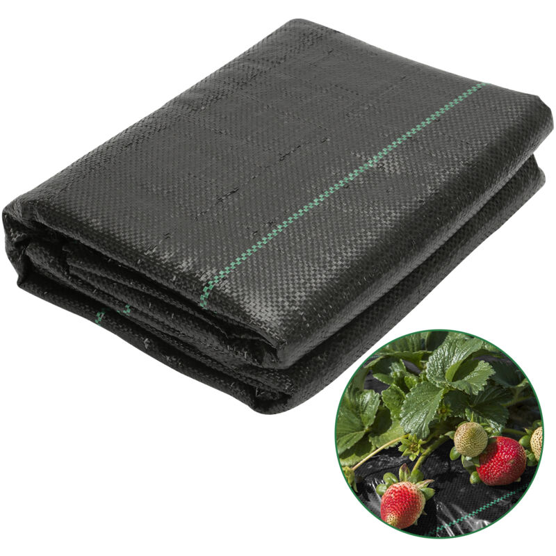 100g/m2 Toiles de Paillage 50m², Anti Mauvaises Herbes Jardin 100g/m2, indéchirable, 2x25m - Vingo