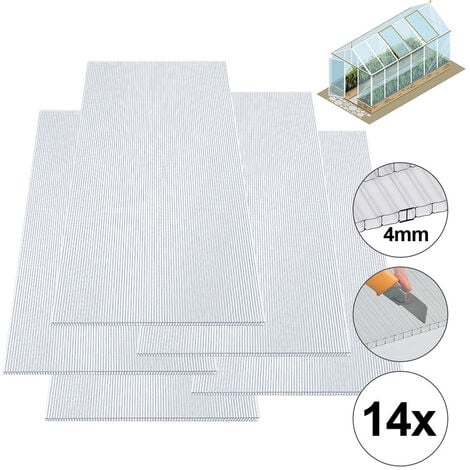 RANDACO VINGO 14x Doppelstegplatte Dämmungen Hohlkammerplatten Stegplatten Hohlkammerplatte PC 4mm