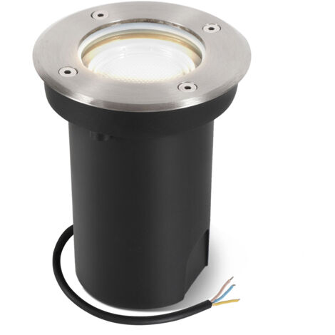 VINGO 1x 3W Luci sotterranee Orientabile lampada LED Bianco neutro - Alloggiamento argento, sotterranea per giardino, illuminazione esterna