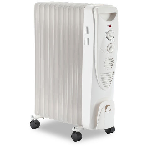 Radiateur Bain d'Huile BRANDT 13 Eléments / 2500W / Noir et Blanc + 20dt  bon de réduction