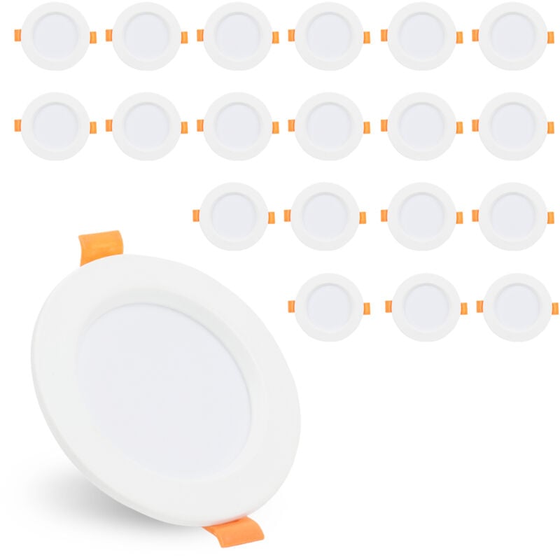 20x spots encastrables led spots encastrables 5W spots de plafond Blanc froid - Vingo