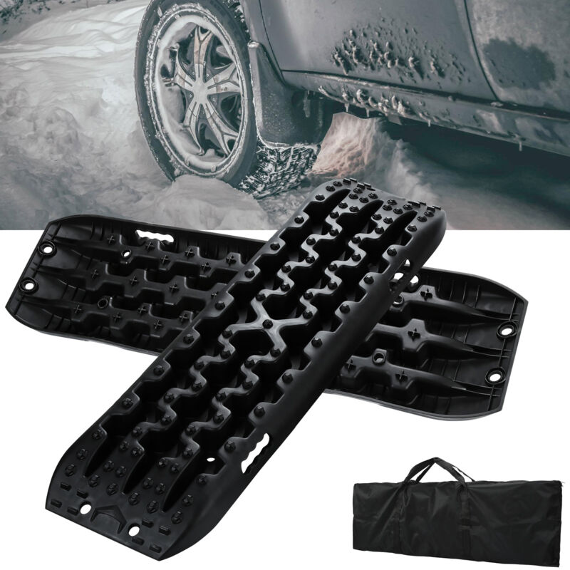 Image of Swanew 2x Anfahrhilfe Antirutschmatte Schnee Leiter Auto Notfall Reifen board Stabile