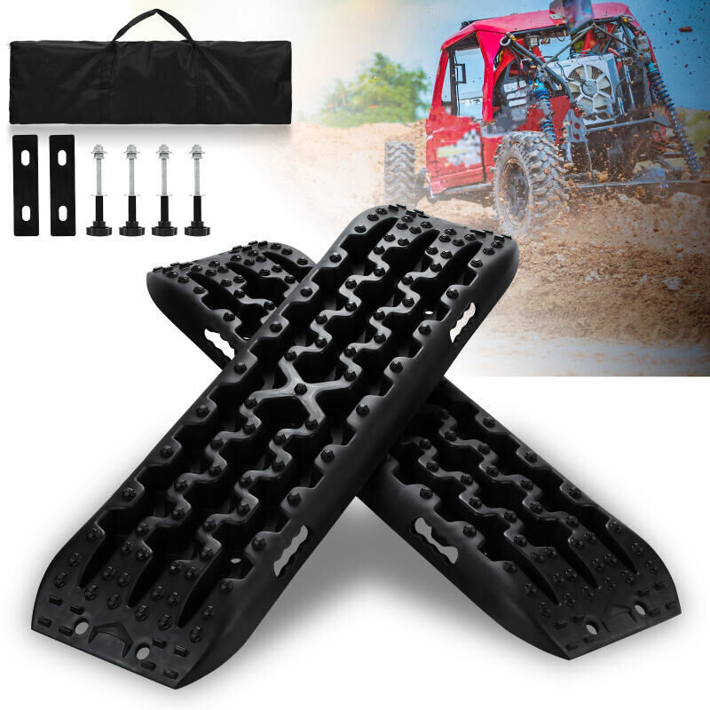 Image of Vingo - swanew 2x Anfahrhilfe Notfall Schnee Auto Anti-Rutsch Gripmatte Reifen Antirutschmatte