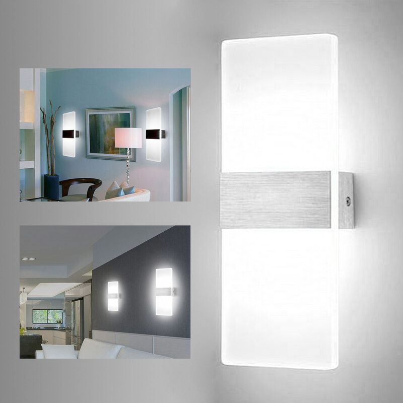 Applique murale led Light Up down Lampe de couloir Intérieur Lampe murale Extérieur Blanc 12W - Vingo