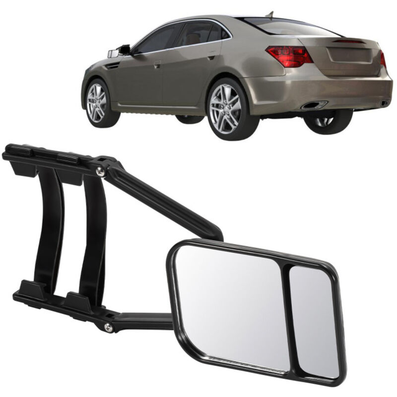 Swanew 2x rétroviseur de caravane car Visibilité supplémentraire Rétroviseur supplémentaire car Visibilité supplémentraire 12.5x18.5 cm