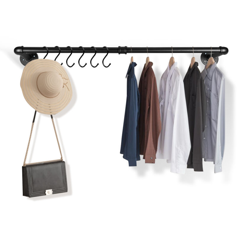 Vingo - 2xTringle à vêtements de 92 cm, design vintage, facile à suspendre, capacité de charge de 65 kg