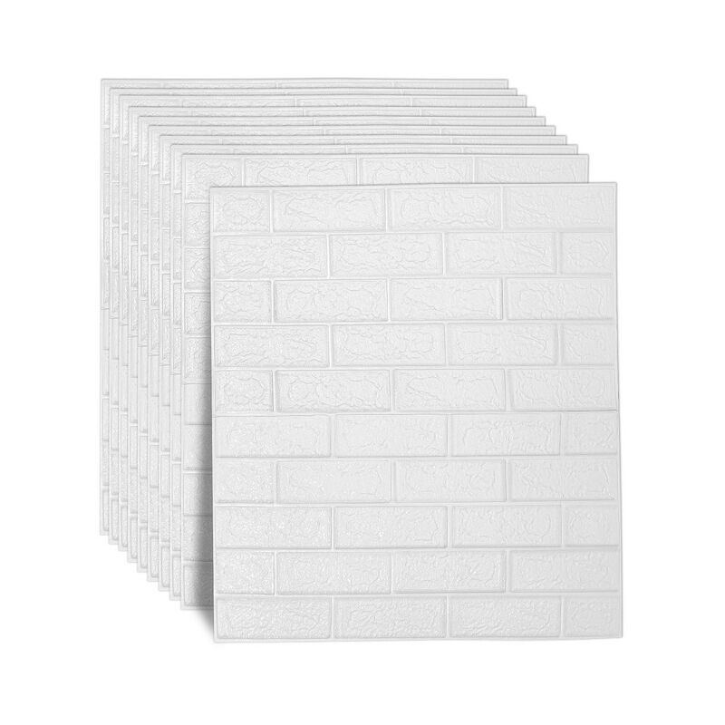 3D imperméable à l'eau carreaux de mur de briques 70x77cm autocollants panneau de mousse auto-adhésif (10pcs ensemble ) - Vingo