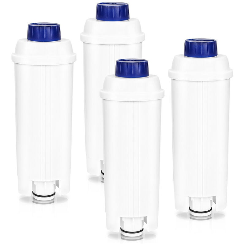 4x Filtre à eau pour Delonghi compatible pour DLSC002 EC800 ecam etam - Blanc