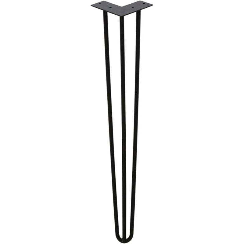 4x pieds en épingle Pieds de table Pieds de table à charge lourde Patins de table Hairpin Legs Interchangeables 3 étriers-40cm