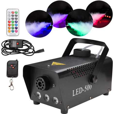 VINGO 500W RGB LED Mini machine à fumée Disco DJ Party machine à brouillard