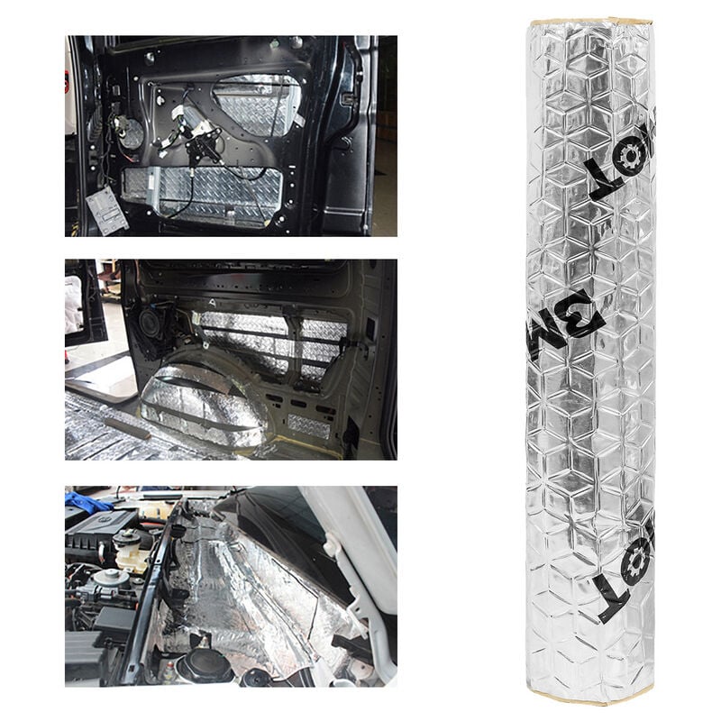 Vingo - 50x200cm tapis isolant auto-adhésif professionnel étanche à l'humidité voiture 1qm 1m²