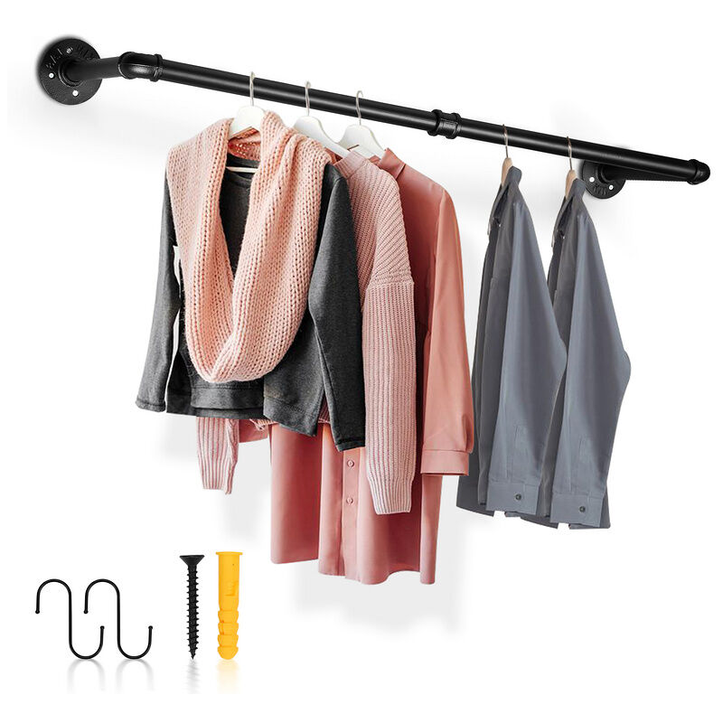 Vingo - 90cm Tringle à vêtements tringle penderie penderie penderies jusqu'à 65 kg de charge