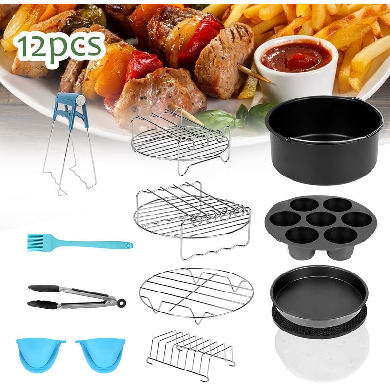 Accessoires pour friteuse à air chaud Set d'accessoires pour friteuse 12 pièces pour friteuse à Air 3.2-5.8QT - Vingo