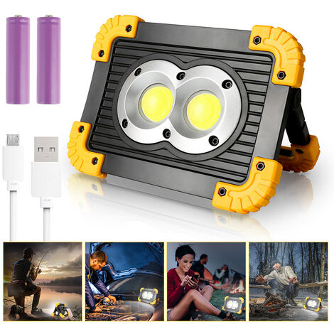 20W LED Fluter Handlampe Akku Flutlicht Multifu Arbeitsleuchte Baustrahler COB 