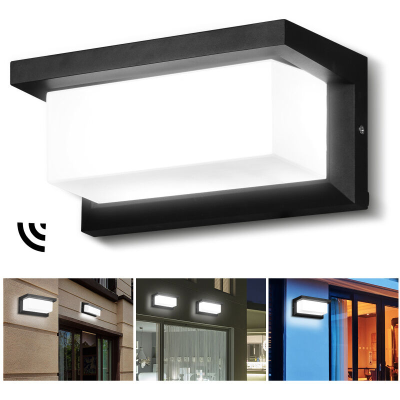 Applique murale led Lampe murale 18W led Deco Sensor IP65 Lampe de couloir blanc froid - Vingo