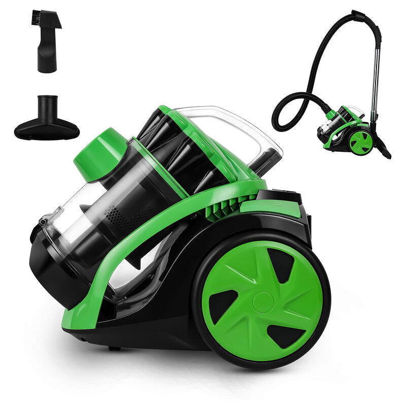 Aspirateur traîneau sans sac Silencieux Cyclonique - Compact et Léger - Puissant 900W - Filtre Hepa - Vingo