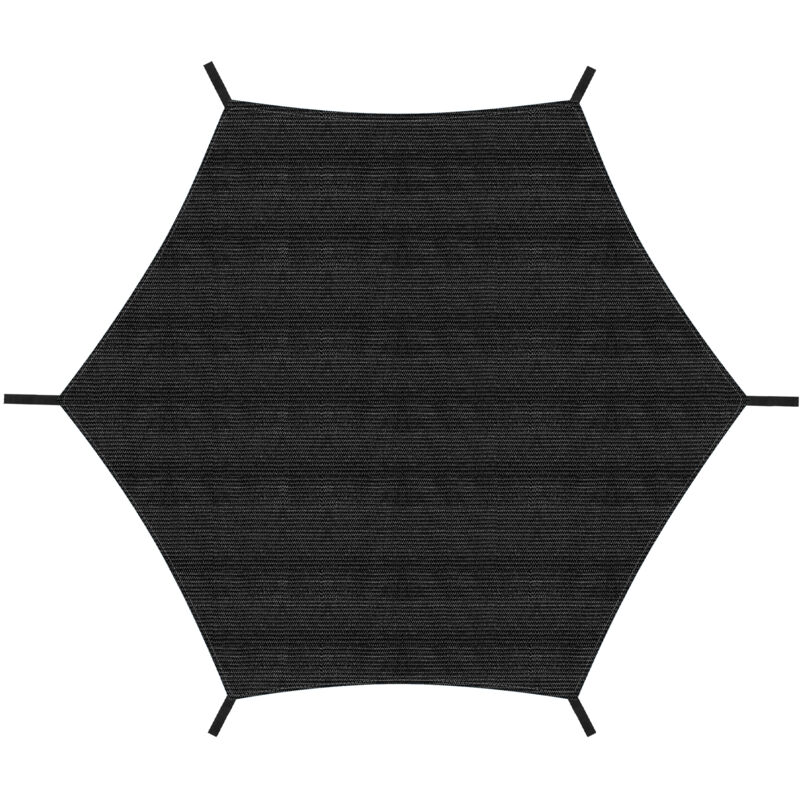 Vingo - Auvent de trampoline,Résistant à la déchirure Anti-UV Protection solaire pour trampoline 6 barres 244cm Noir