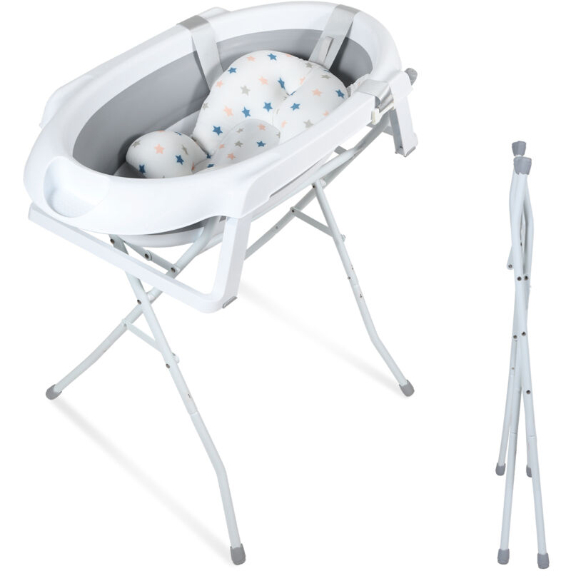 Baignoire Bébé Évolutive Et Pliable,Baignoire 4 en 1, Pliable Ultra Compacte pour Bébé,85 cm - Vingo