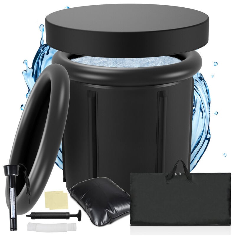 Vingo - Bain glacé Ice bath 390 Litres Récupération Musculaire Sportif Boost le système immunitaire ø 85 x H78 cm Spa gonflable