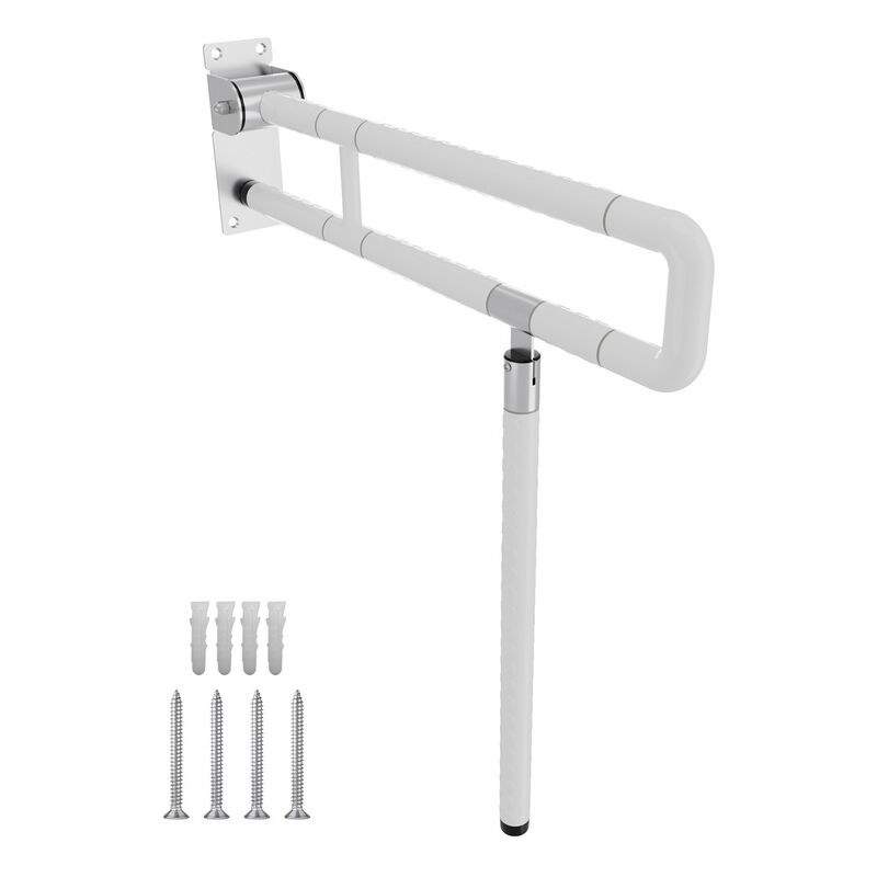 Barre d'appui rabattable pour toilettes, Poignée de maintien Poignée de sécurité pour personnes handicapées, personnes âgées - Vingo