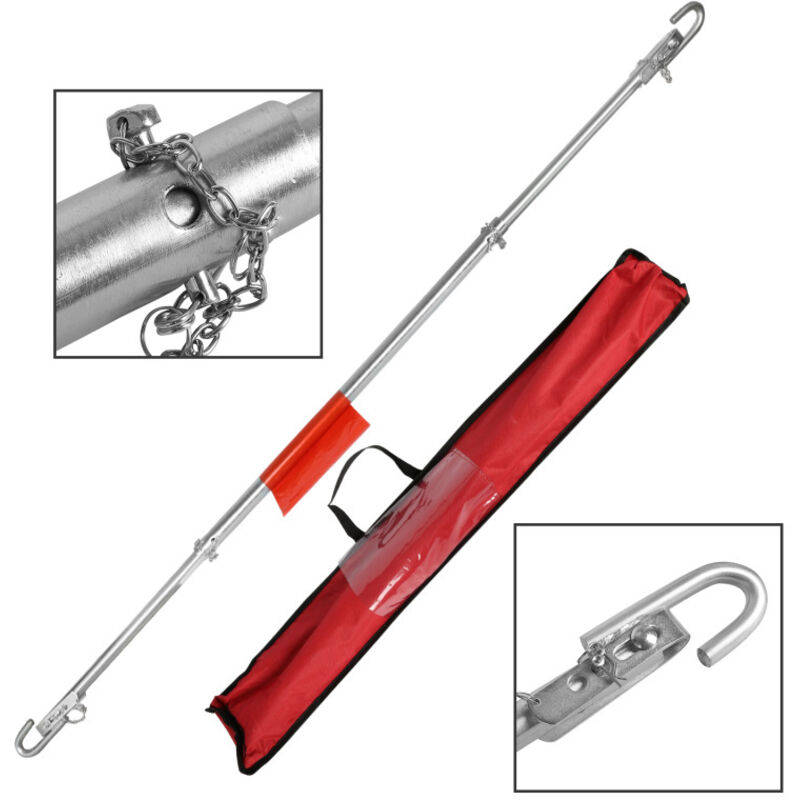 Swanew Barre de remorquage Barre d'attelage de sécurité capacité de traction 2000kg 1.8M