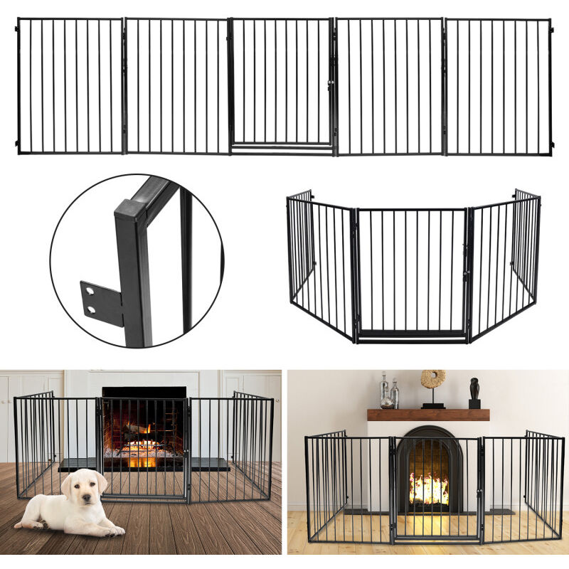 Vingo - Barriere de securite grande version 3M 5 panneaux Pre assemble enfant, bébé, animaux