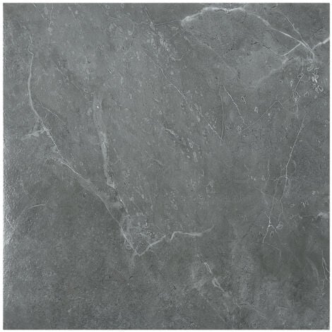 VINGO Boite de 11 dalles vinyles auto-adhésives imitation carrelage (1m²) ,Marbre gris