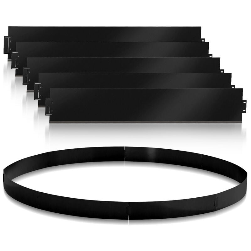 Bordure de pelouse Plantes Limitation de chemin Galvanisé durable Encadrement Métal 100x18cm 20m - Vingo