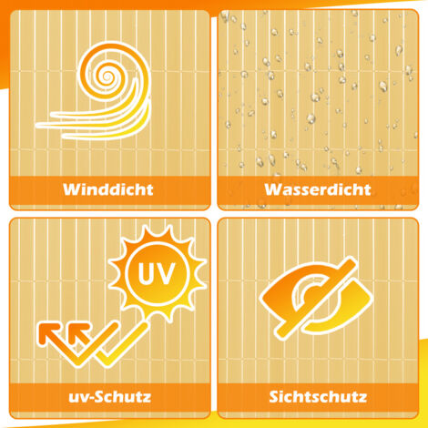 VINGO Canisse double face PVC,Gris anthracite, Résistant aux UV Tapis de protection visuelle