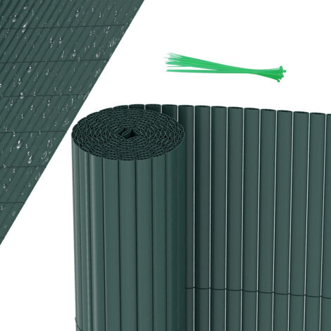 VINGO Canisse PVC, Brise Vue pour Jardin, Balcon et Terrasse, Occultant Cloture, Résistant aux Intempéries, Intimité,avec Serre-Câbles,Vert,90 x 300 cm - Vert
