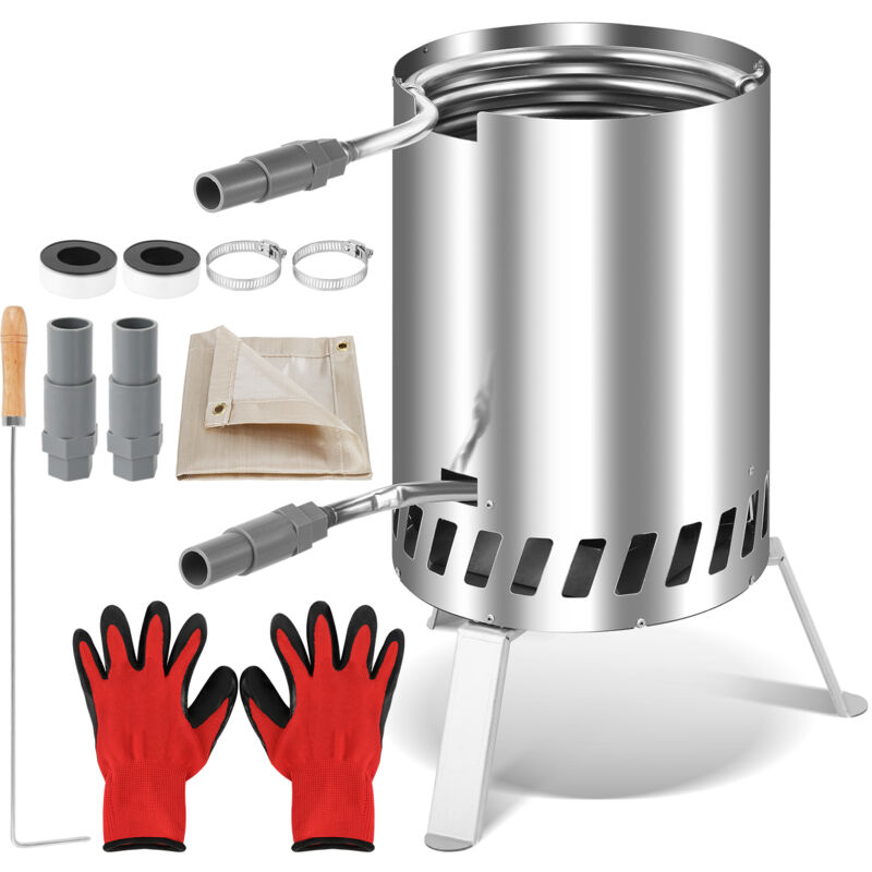 Chauffage de la piscine Spirale en acier inoxydable Chauffage de la piscine avec tapis de feu Acier inoxydable - Vingo