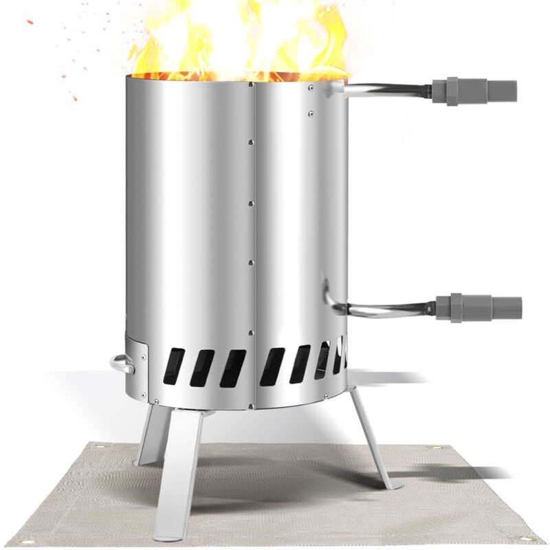 Chauffage de la piscine Spirale en acier inoxydable Tuyau de piscine Chauffage de la piscine avec tapis de feu - Vingo