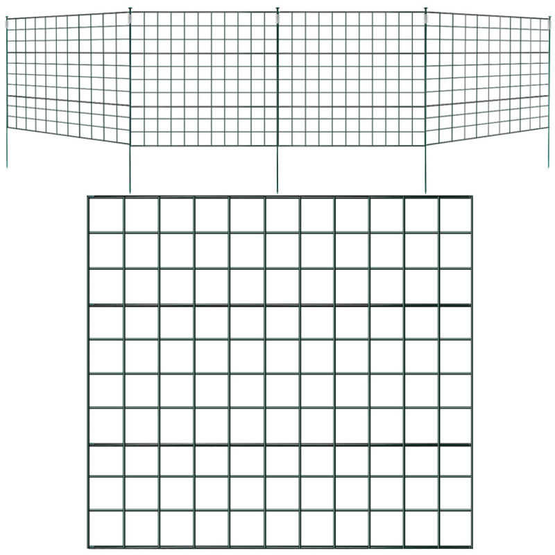 Clôture de l'étang Porte de jardin Clôture de jardin Garden Enclos libre Clôture de protection de l'étang 11pcs - Vingo