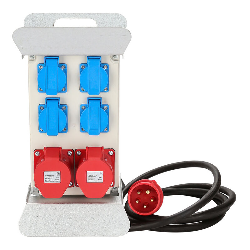Coffret De Chantier Prise Industrielle cee 2 x 16A 400V+4x 230V IP44 5 Pôles Avec câble Pour Les Chantiers De Construction - Vingo