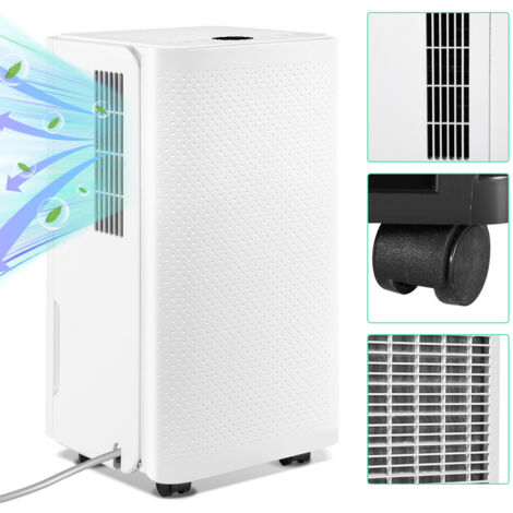VINGO Deumidificatore d'aria diurno con serbatoio estraibile, 16 litri per, per ambienti fino a 25m² controllo elettronico del livello di umidità
