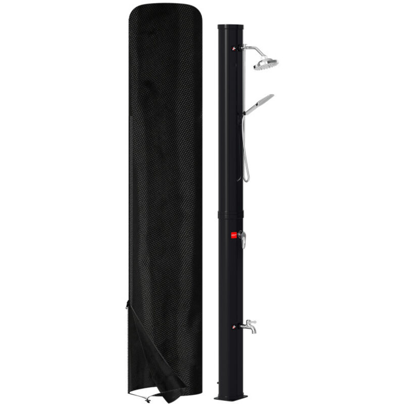 Swanew Douche solaire Douche extérieur Douche pvc+abs 40L Avec couvercle de protection avec douchette
