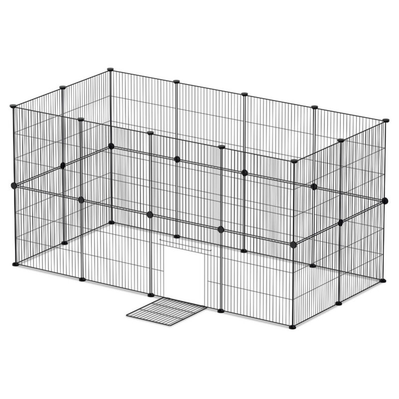 Vingo - Enclos extérieur Parc pour lapins diy Parc pour lapins Parc pour chiots 12pcs 35x35cm