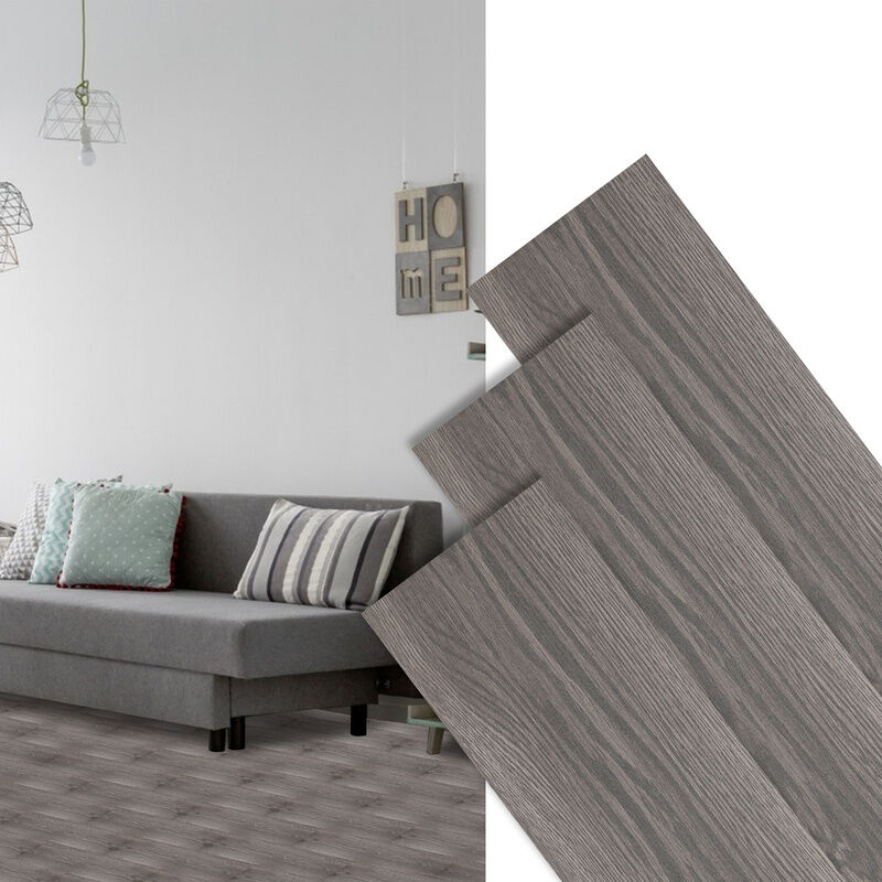 Env.4m² Sol vinyle Chêne Night Oak Adhésif Vinyle Stratifié - Vingo