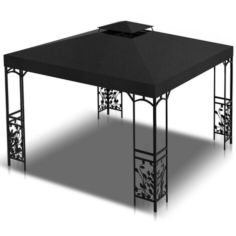 WOLKETON VINGO Ersatzdach Dach 150g/m2 für Pavillon 150g/m2 Material Partyzelt Festzelt Pavillondach Dachplane Ersatzplane 3x3 Meter Anthrazit