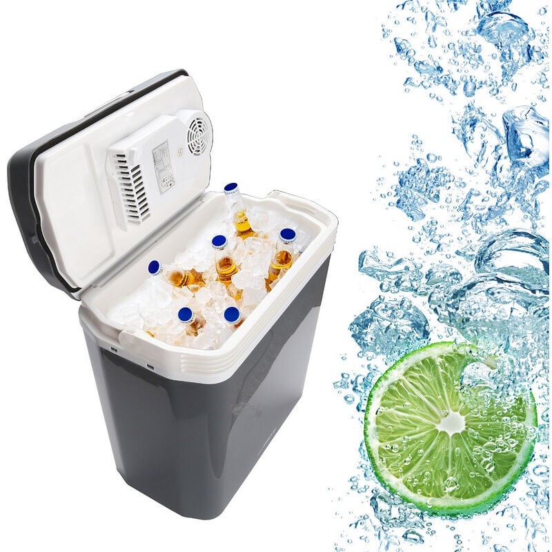 Glacière électrique portable de 24 l, 12 v et 230 v pour voiture, camion, bateau, camping-car et prise de courant - Vingo