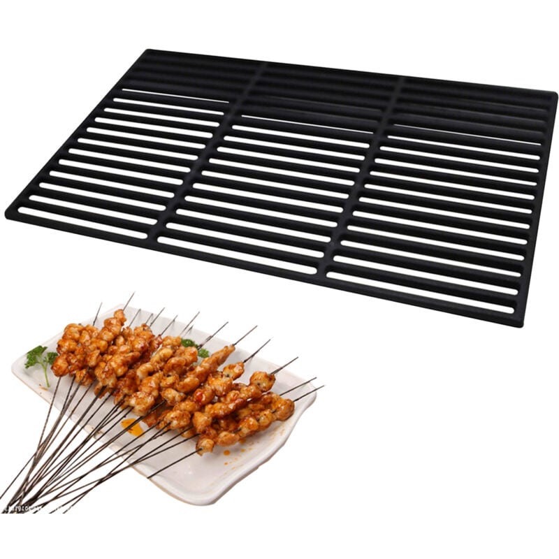 Grille de barbecue carrée en fonte émaillée 42x28cm Pour barbecue à gaz grille de cuisson - Vingo