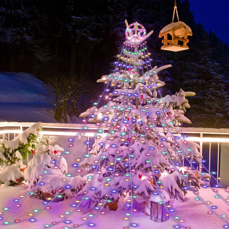 Guirlande lumineuse led Outdoor Sapin de Noël 310 led éclairage décoratif rgb - Vingo