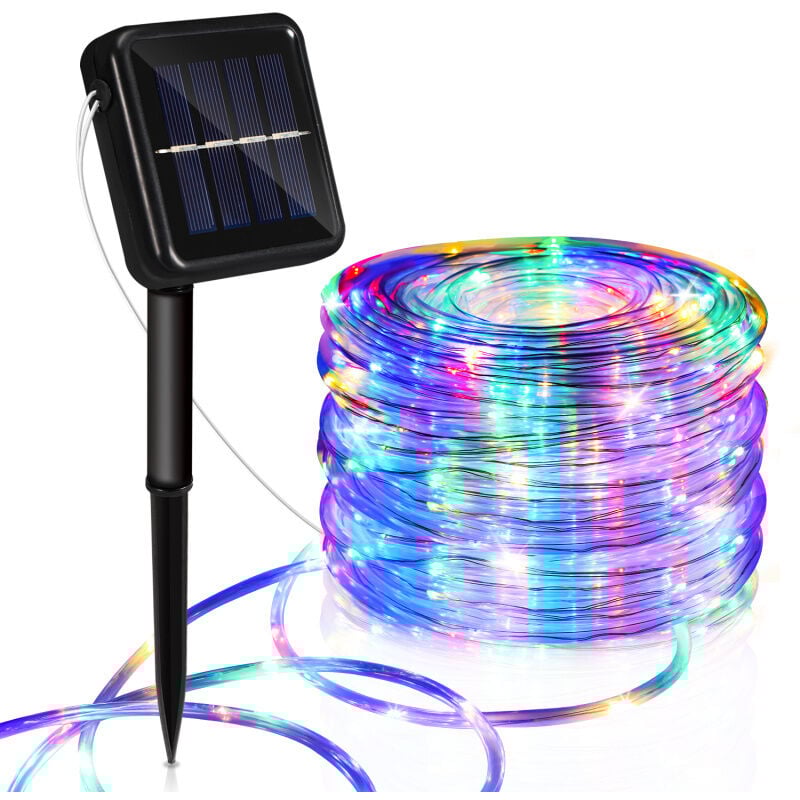 Swanew Guirlande Lumineuse Solaire,Exterieur Étanche Lampe Solaire pour Jardin,Terrasse, Arbre de Noël,Fête Party Décoration,Multicolore,32M 300 led